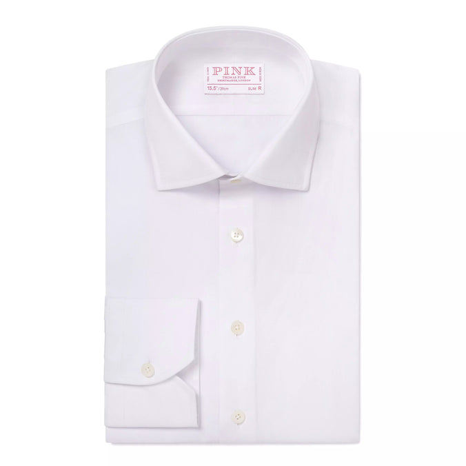 White Slim Fit Formal Ramses Poplin Shirt