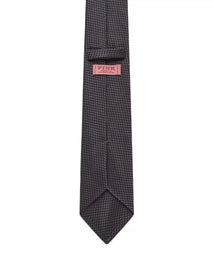 Grey Tonal Textured Woven Silk Tie