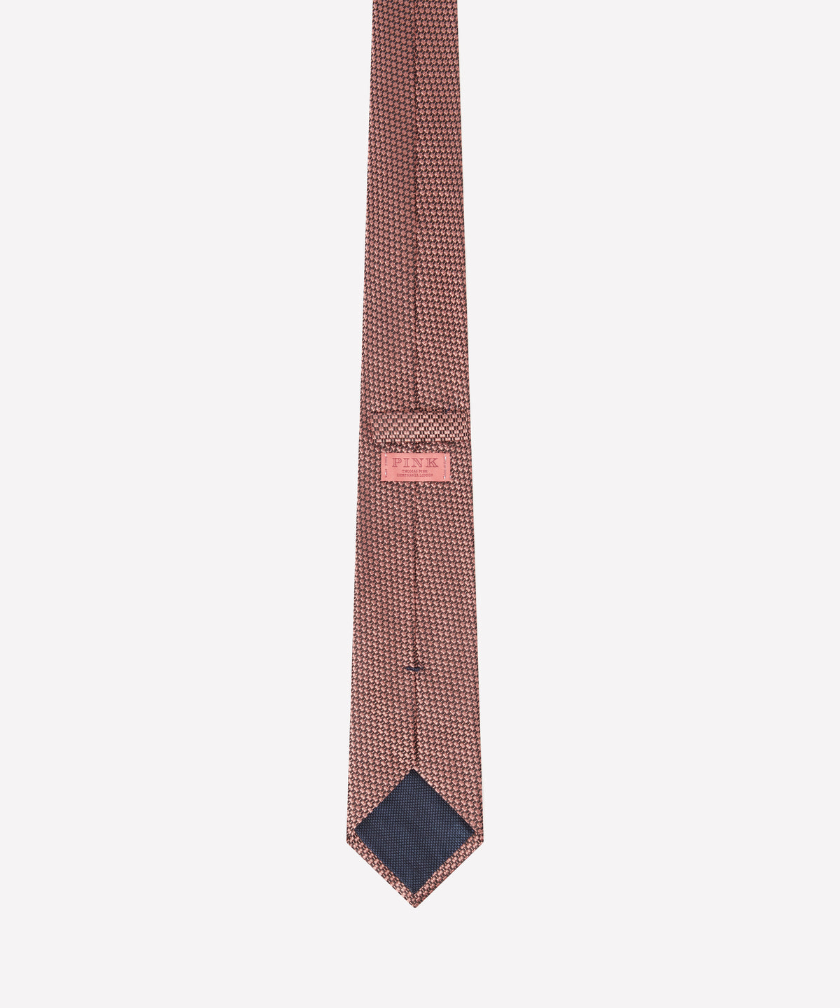 Pale Pink Tonal Textured Woven Silk Tie