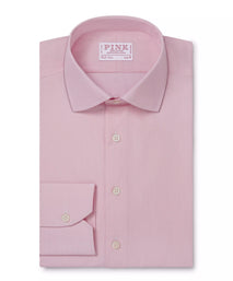 Pink Slim Fit End on End Formal Shirt