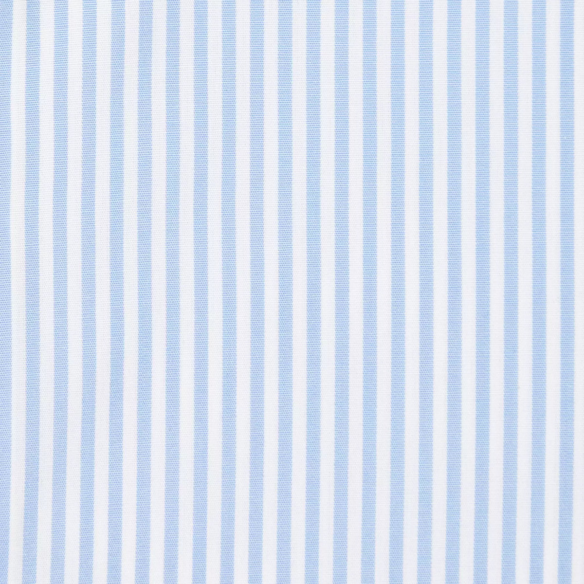 Pale Blue & White Slim Fit Core Poplin Bengal Stripe Formal Shirt