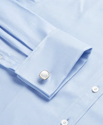 Pale Blue Tailored Fit Double Cuff Royal Twill Formal Shirt