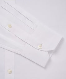 White Athletic Fit Stretch Plain Poplin Formal Shirt