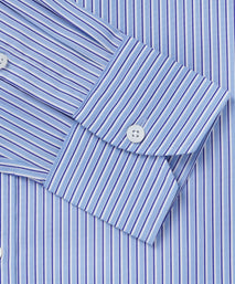 Blue & Navy Tailored Fit Journey Regent Stripe Formal Shirt