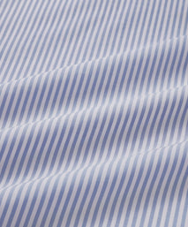 Blue & White Classic Fit Double Cuff Panama Stripe Formal Shirt