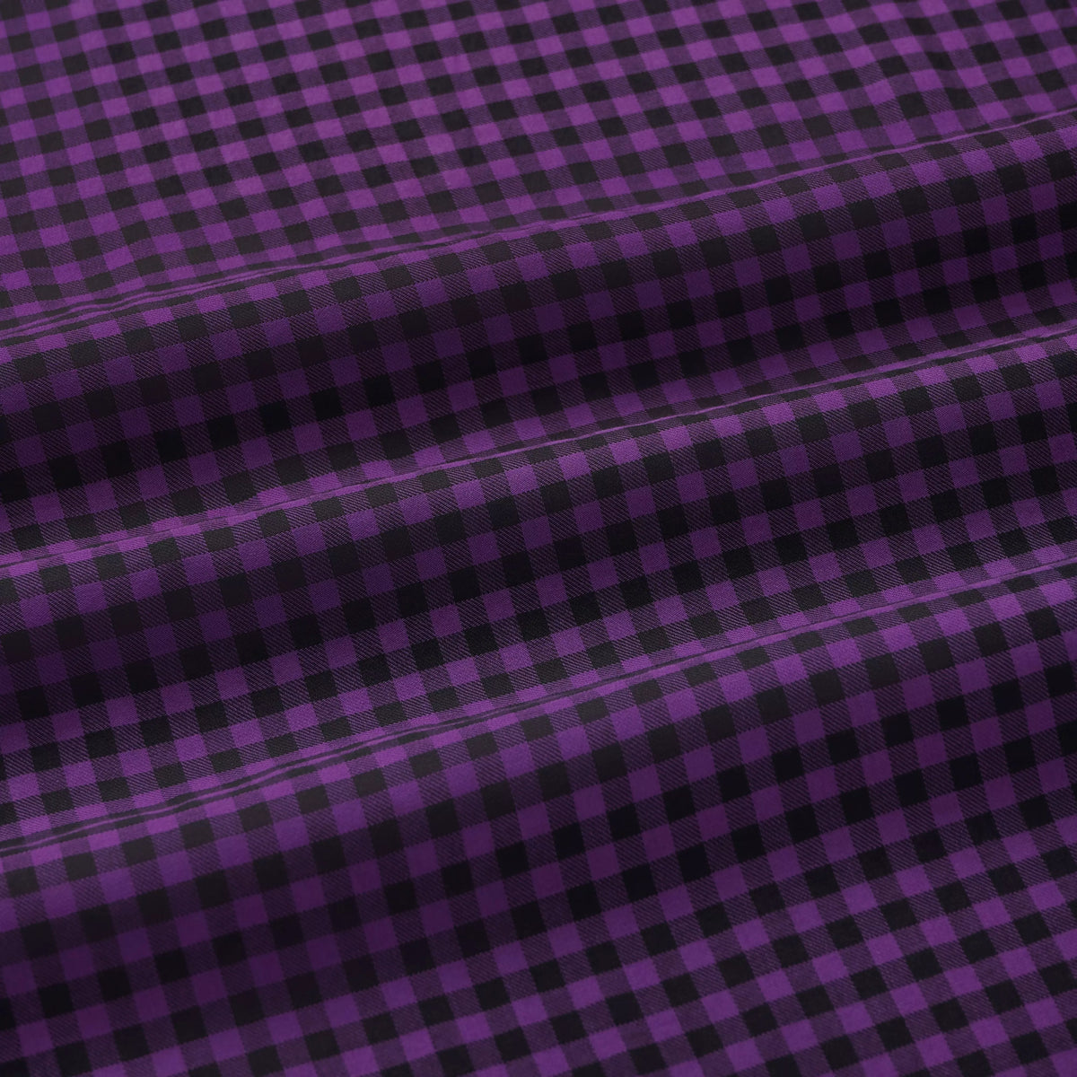 Purple & Black Slim Fit Flannel Gingham Check Formal Shirt